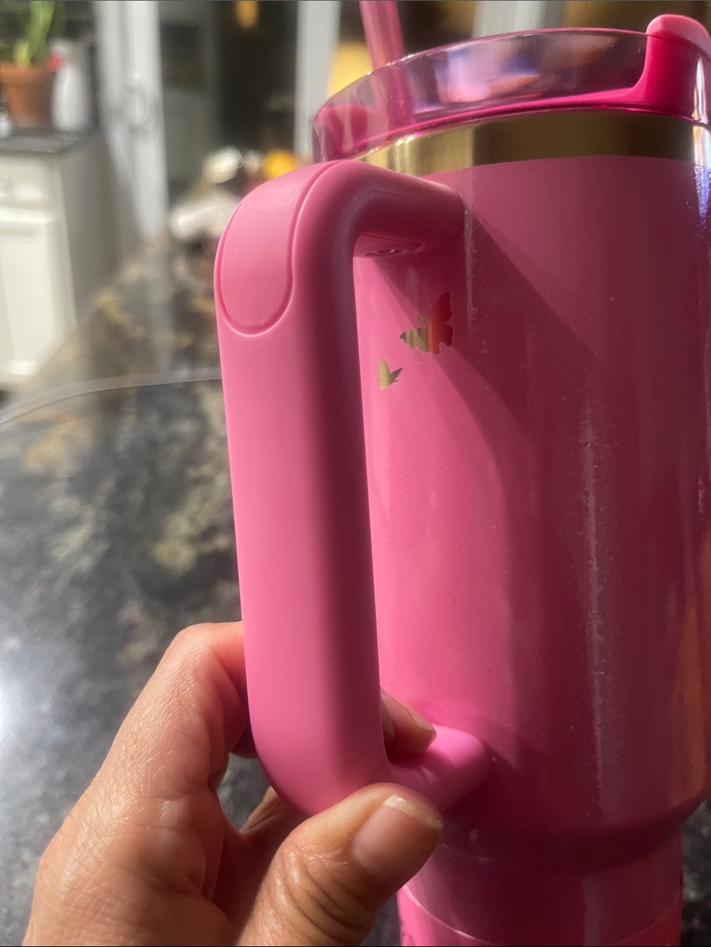 Wicked Stanley Pink Insulated Tumbler with Handle and Reusable Straw - Picture 10 of 10